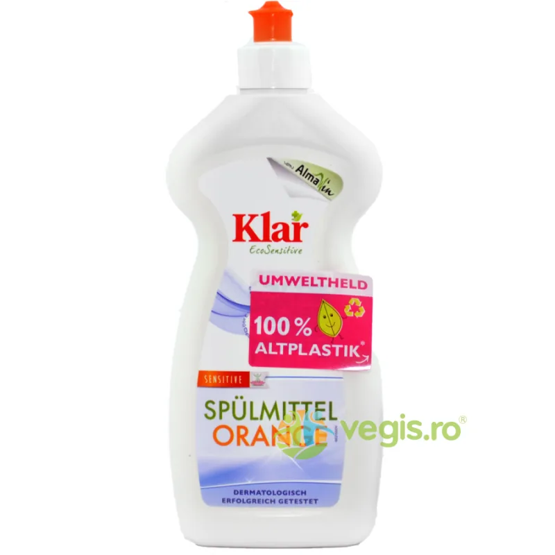 Detergent Lichid Sensitiv pentru Vase cu Portocale Ecologic/Bio 500ml KLAR — preț și oferte
