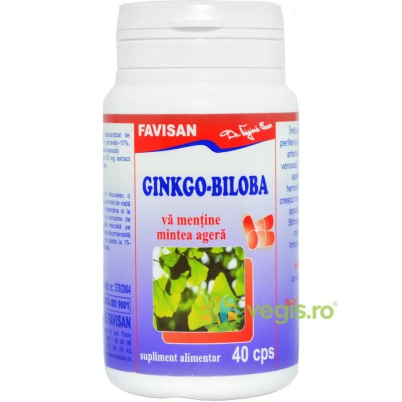 Ginkgo Biloba 40cps Favisan — preț și oferte