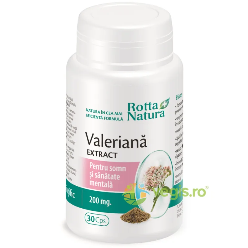 Valeriana 200mg 30cps ROTTA NATURA — preț și oferte