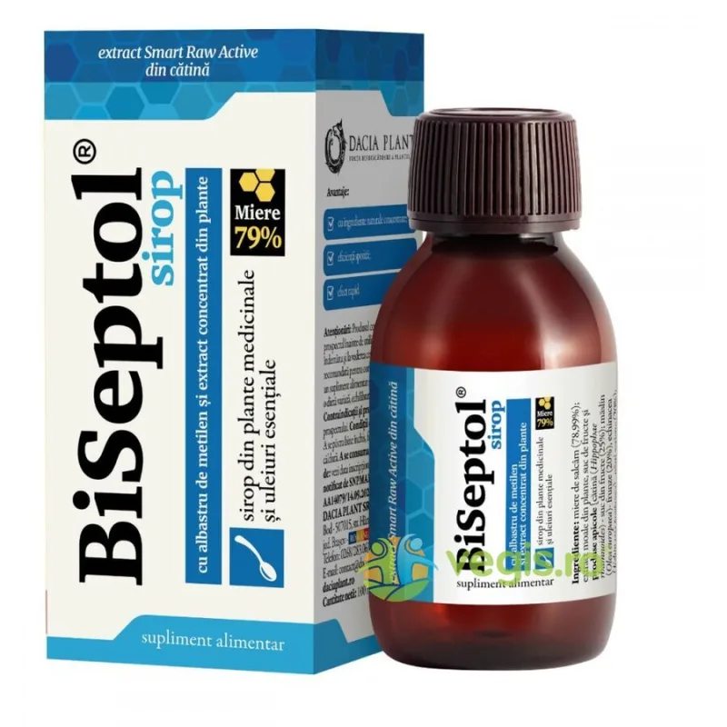 BiSeptol Sirop cu Albastru de Metilen 100ml DACIA PLANT — preț și oferte
