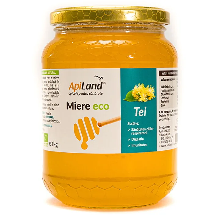 Miere Cruda de Tei Ecologica/Bio 1kg APILAND — preț și oferte