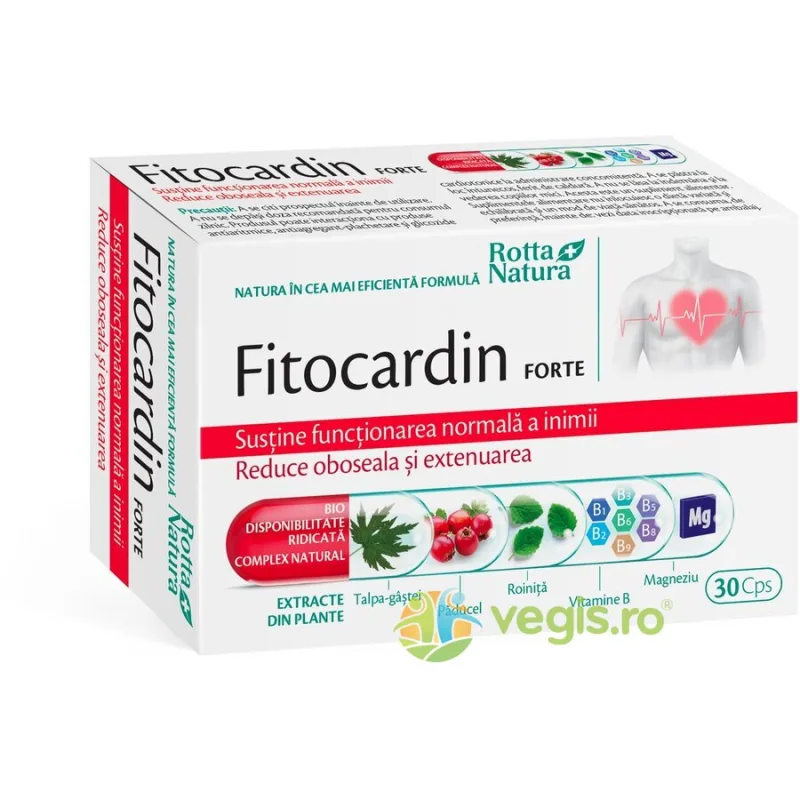 Fitocardin Forte 30cps ROTTA NATURA — preț și oferte