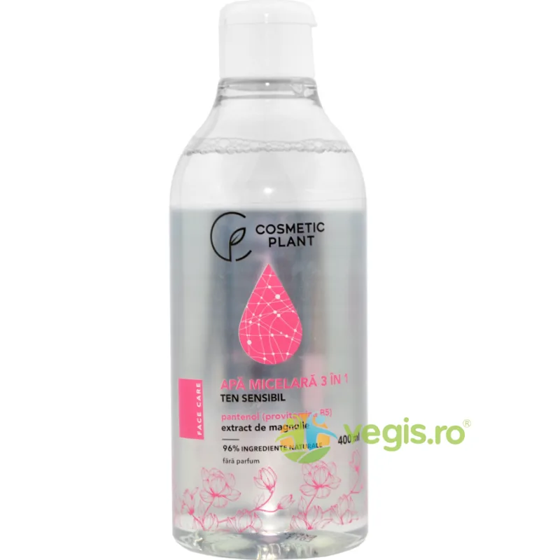 Apa Micelara 3 in 1 cu Pantenol si Extract de Magnolie pentru Ten Sensibil 400ml COSMETIC PLANT — preț și oferte
