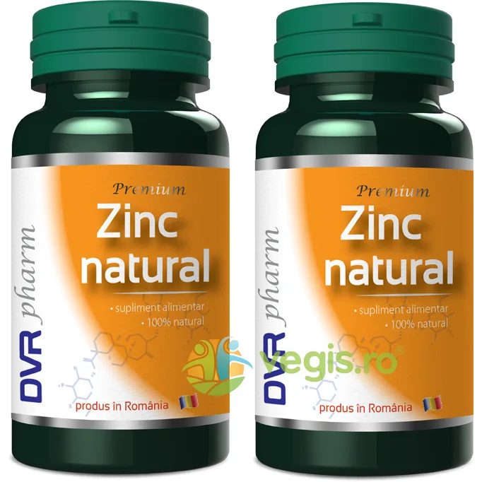 Zinc Natural Pachet 60cps+60cps DVR&nbsp;PHARM — preț și oferte