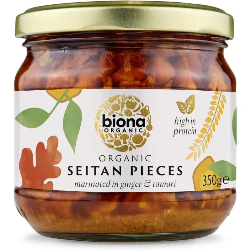 Seitan Bucati Marinate in Sos de Soia si Ghimbir Ecologic/Bio 350g BIONA — preț și oferte
