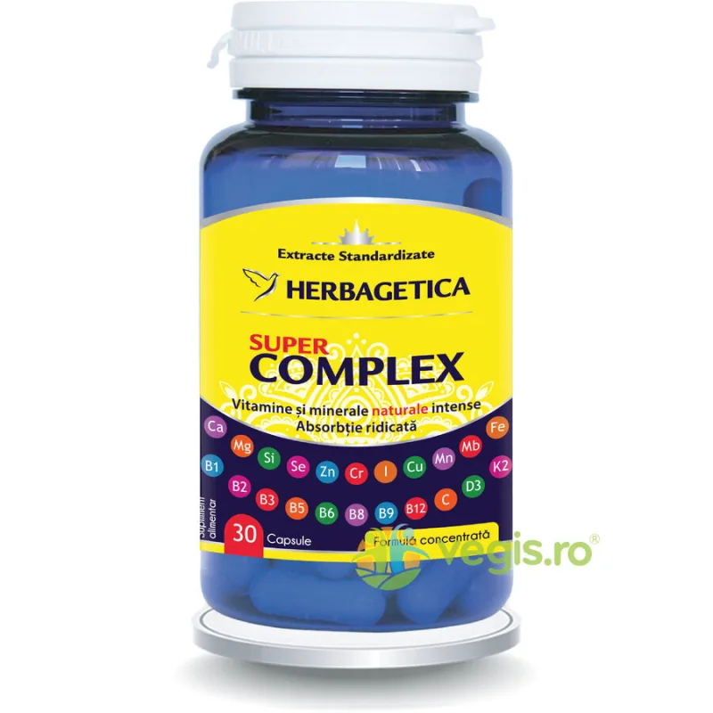 Super Complex 30cps HERBAGETICA — preț și oferte