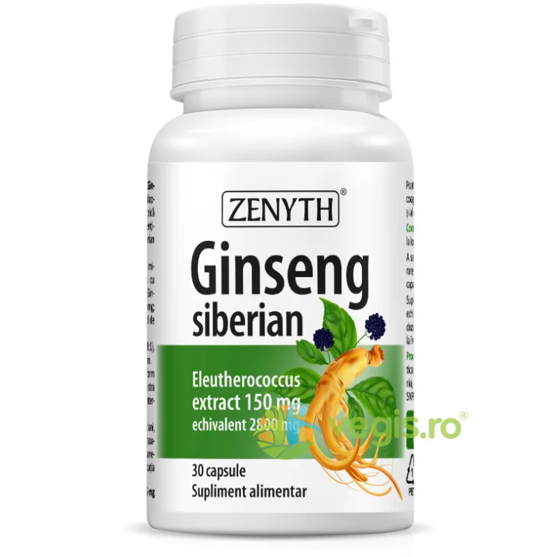 Ginseng Siberian 30cps Zenyth — preț și oferte