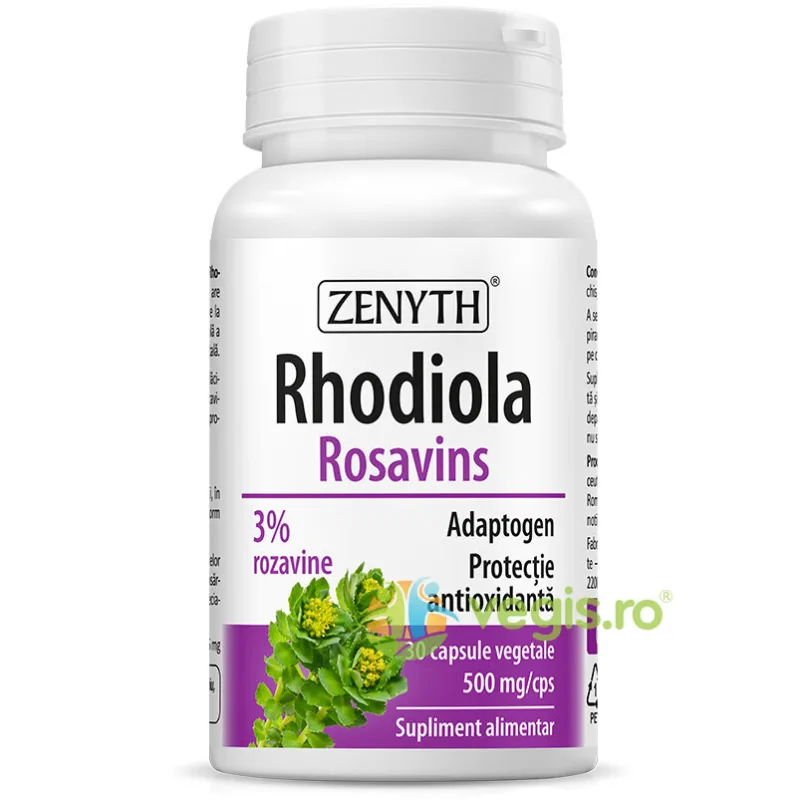 Rhodiola Rosavins 30cps Zenyth — preț și oferte