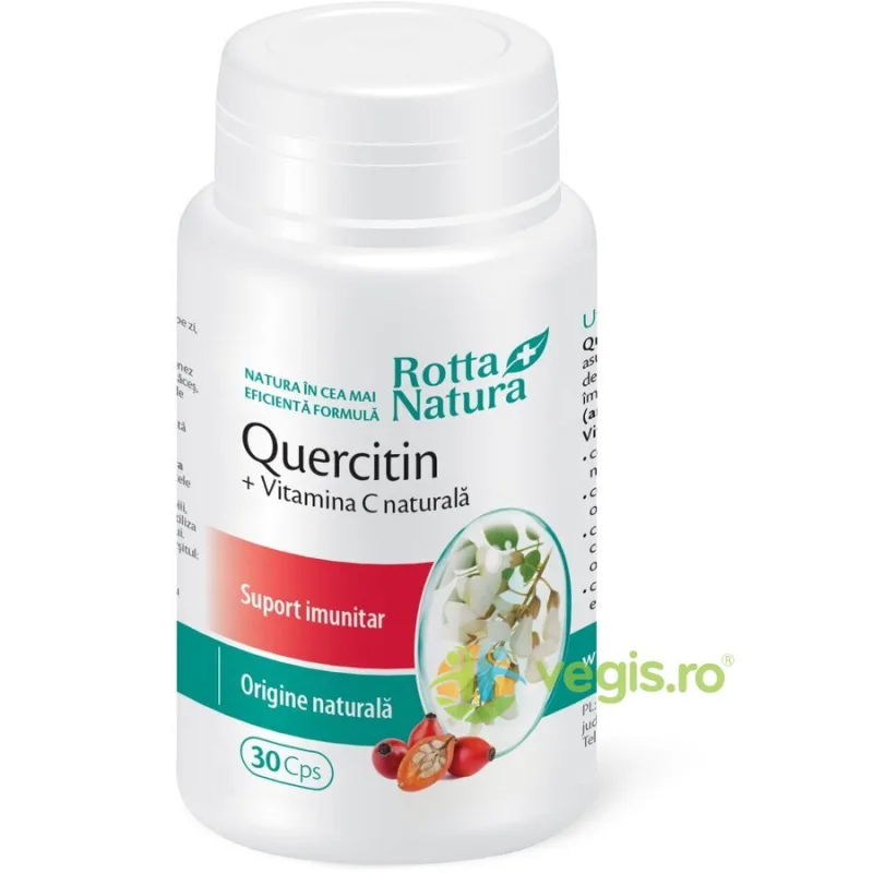 Quercitin cu Vitamina C Naturala 30cps ROTTA NATURA — preț și oferte
