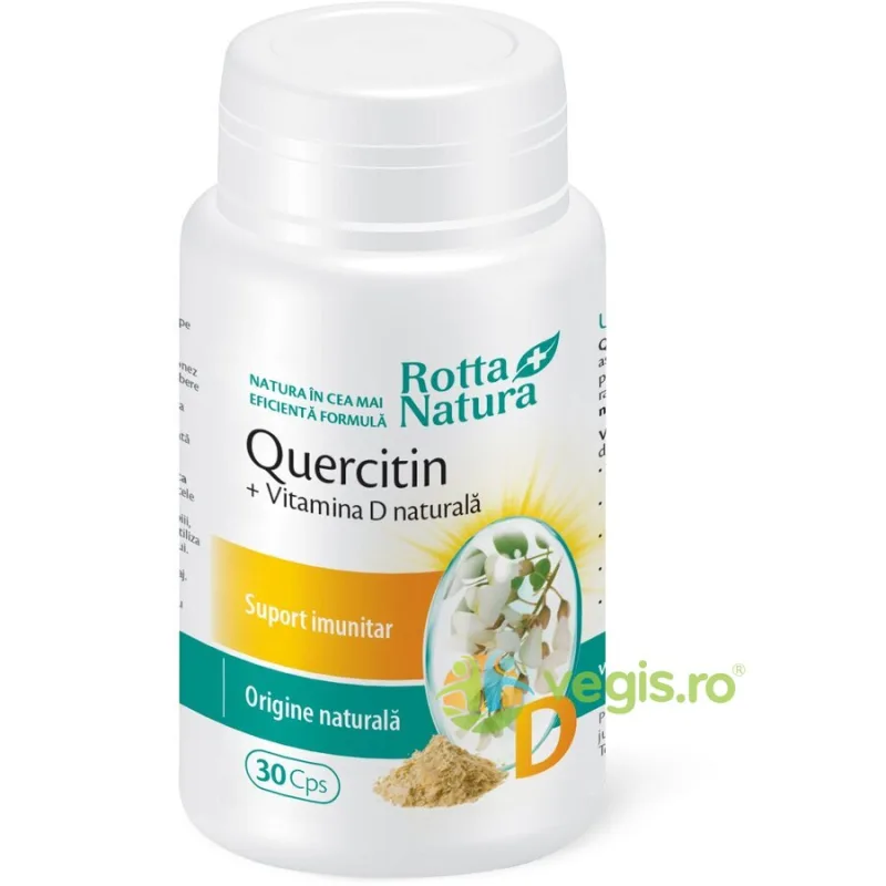Quercitin cu Vitamina D Naturala 30cps ROTTA NATURA — preț și oferte