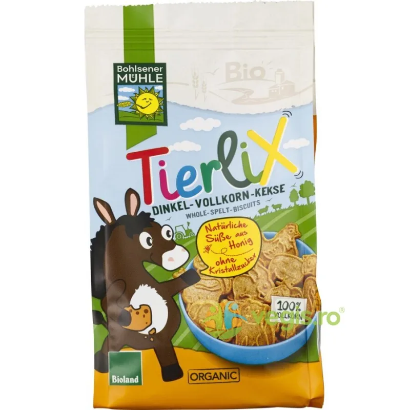 Biscuiti Animalute din Spelta Integrala Indulciti cu Miere Ecologici/Bio 125g BOHLSENER MUEHLE — preț și oferte
