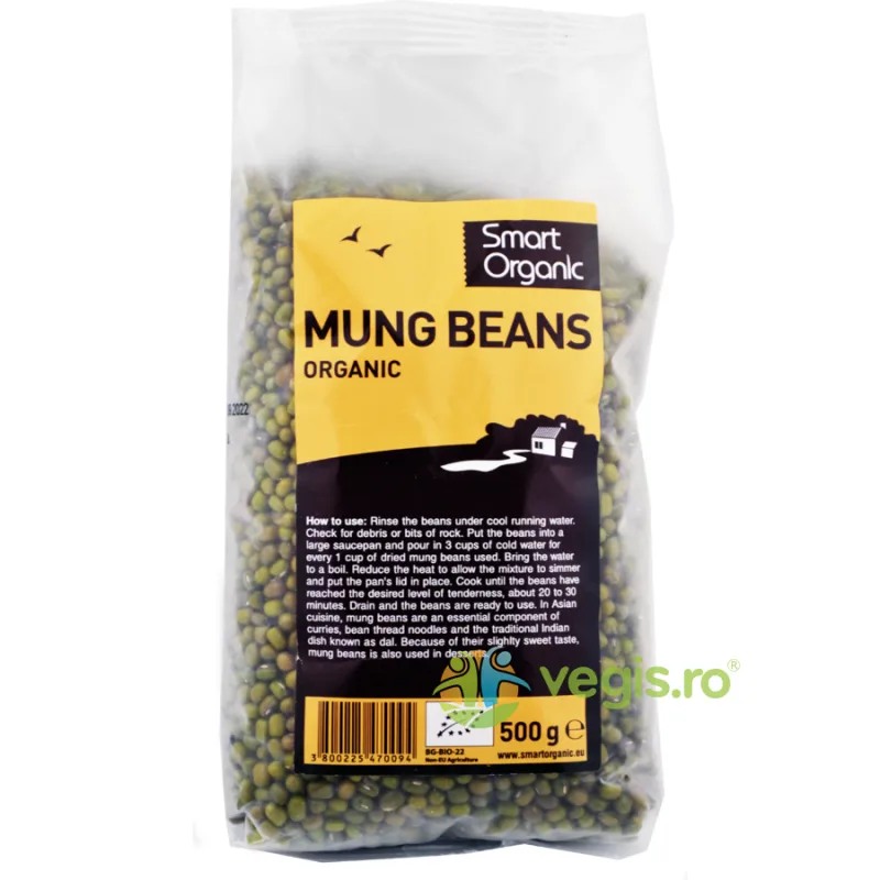 Fasole Mung Ecologica/Bio 500g SMART ORGANIC — preț și oferte