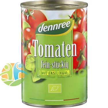 Rosii Bucati in Sos de Rosii cu Busuioc Ecologice/Bio 400g Dennree — preț și oferte