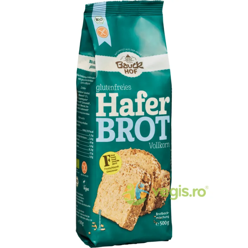 Mix pentru Paine din Ovaz Integral Fara Gluten Ecologic/Bio 500g BAUCKHOF — preț și oferte