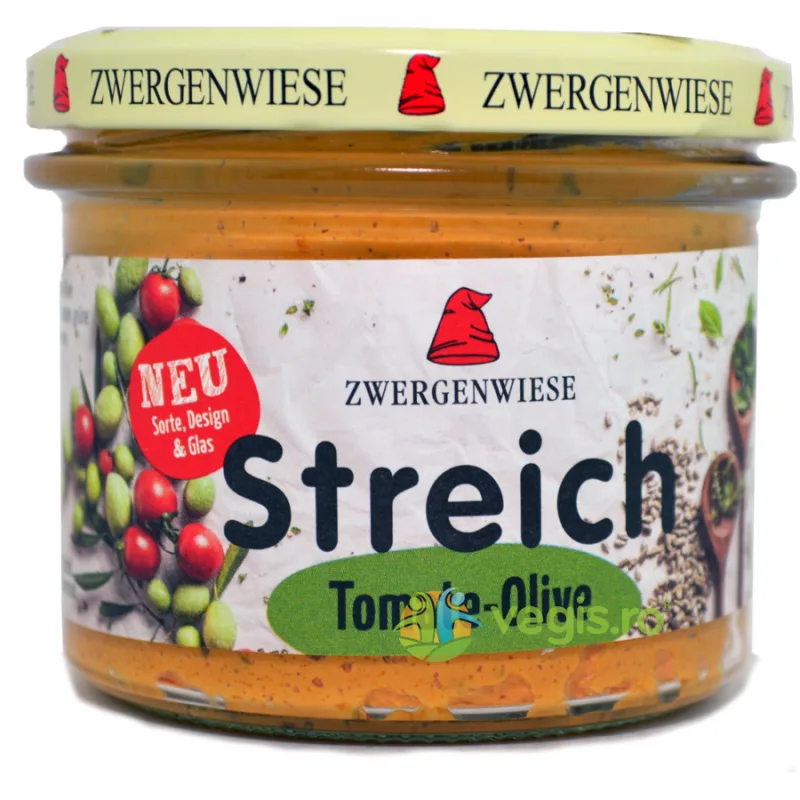 Pate Vegetal cu Rosii si Masline Ecologic/Bio 180g ZWERGENWIESE — preț și oferte
