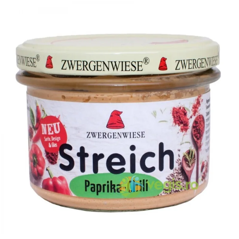 Pate Vegetal cu Ardei Rosu si Chilli Ecologic/Bio 180g ZWERGENWIESE — preț și oferte
