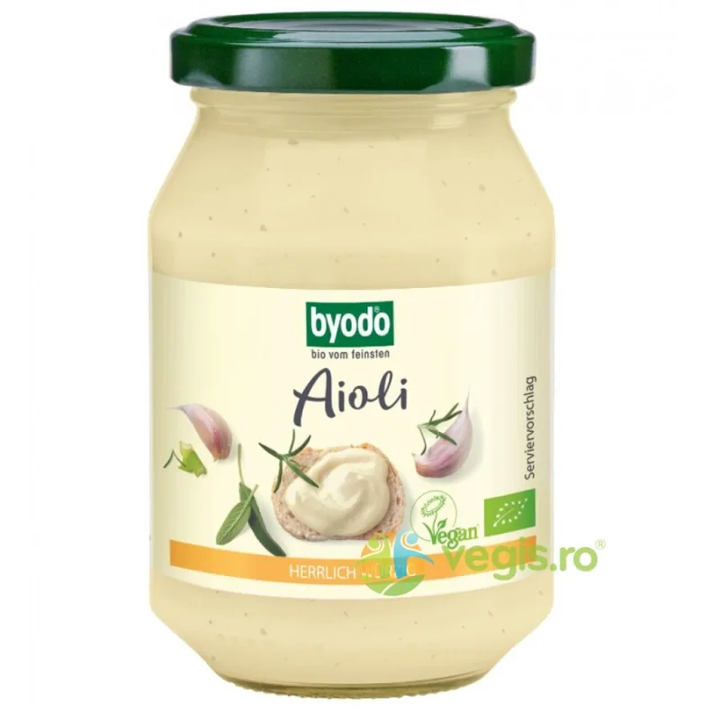 Maioneza Aioli cu Usturoi Vegana Ecologica/Bio 250ml BYODO — preț și oferte