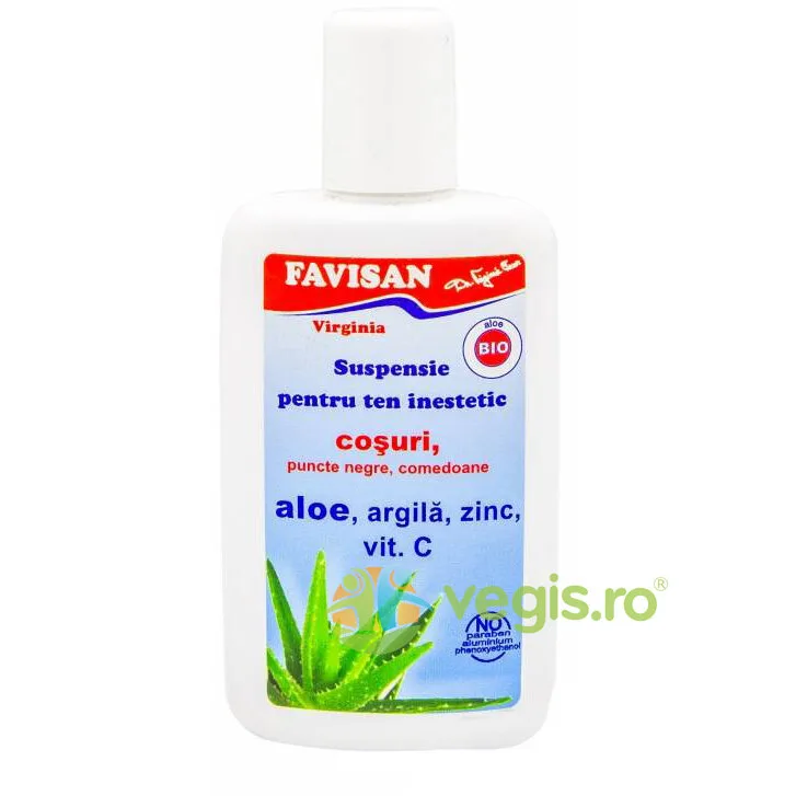 Suspensie pentru Ten Inestetic cu Aloe, Argila, Zinc si Vitamina C 70ml Favisan — preț și oferte