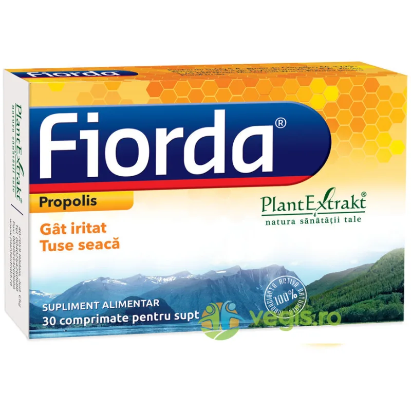Fiorda cu Aroma de Propolis 30cpr PLANTEXTRAKT — preț și oferte