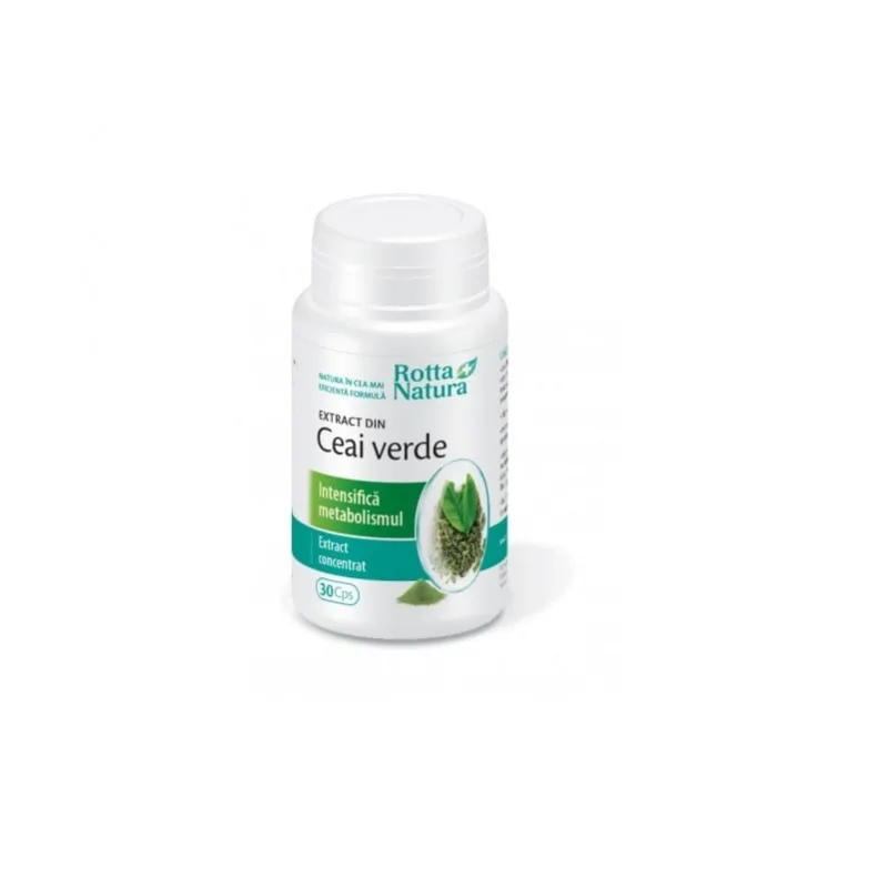 Ceai verde extract, 30 capsule, Rotta Natura — preț și oferte