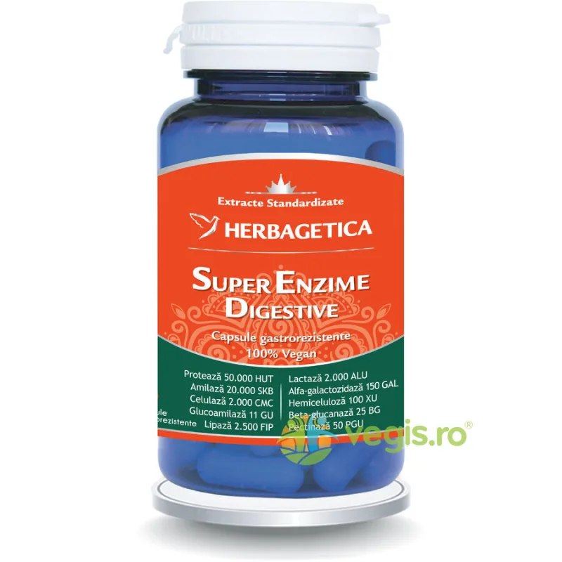 Super Enzime Digestive 10cps HERBAGETICA — preț și oferte