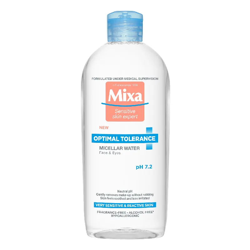 Apa micelara pentru ten sensibil si reactiv Optimal Tolerance, 400 ml, Mixa — preț și oferte
