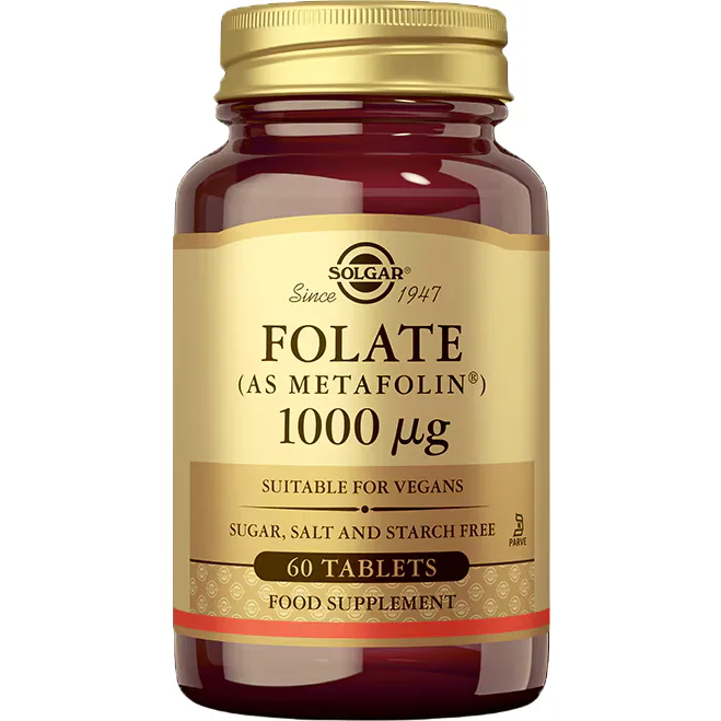 Folate (ca Metafolin) 1000mcg 60tb SOLGAR — preț și oferte