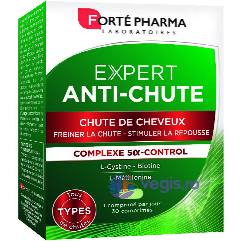 Expert Anti-Chute Tratament Impotriva Caderii Parului 30cpr Forté Pharma — preț și oferte