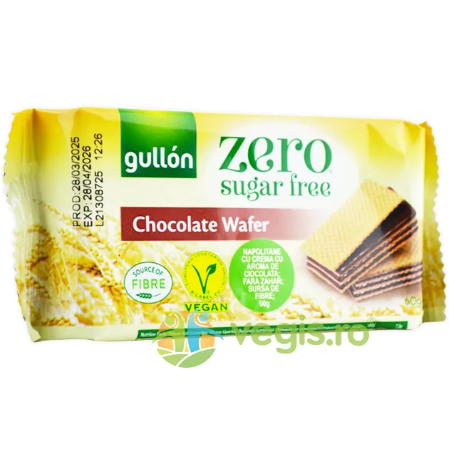Napolitane cu Ciocolata fara Zahar 60g GULLON — preț și oferte
