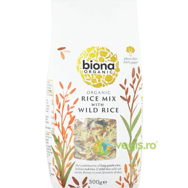 Orez Mixt cu Orez Salbatic Ecologic/Bio 500g BIONA — preț și oferte