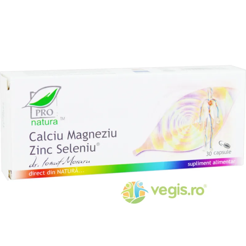 Calciu Magneziu Zinc Seleniu 30cps Medica - Pro Natura — preț și oferte