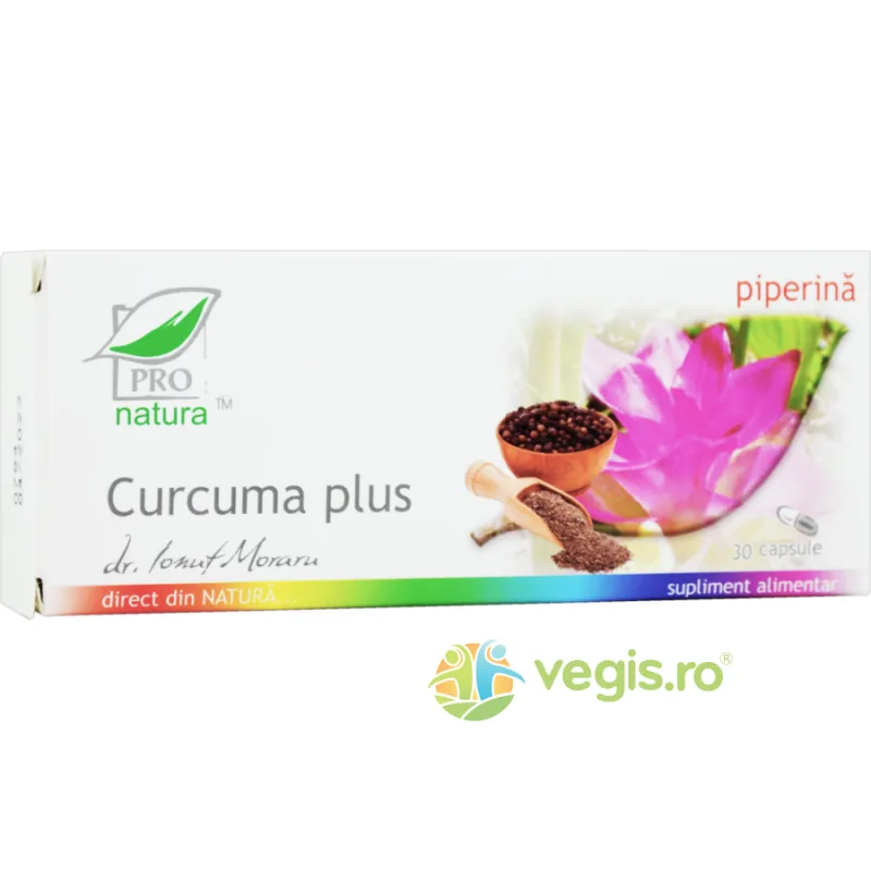 Curcuma Plus Piperina 30cps Medica - Pro Natura — preț și oferte