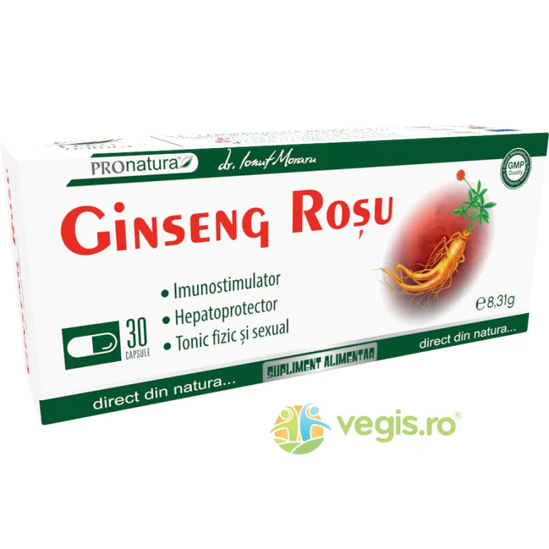 Ginseng Rosu 30cps Medica - Pro Natura — preț și oferte