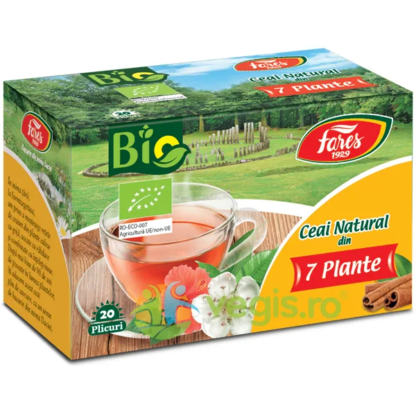 Ceai din 7 plante Ecologic/Bio 20dz FARES — preț și oferte