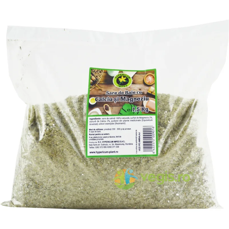 Sare de Baie cu Calciu si Magneziu 1.5kg Hypericum — preț și oferte