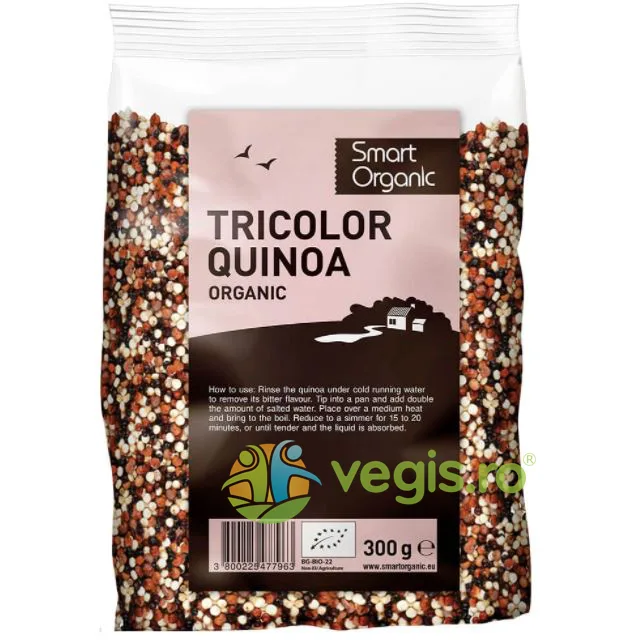 Quinoa Tricolora Ecologica/Bio 300g SMART ORGANIC — preț și oferte