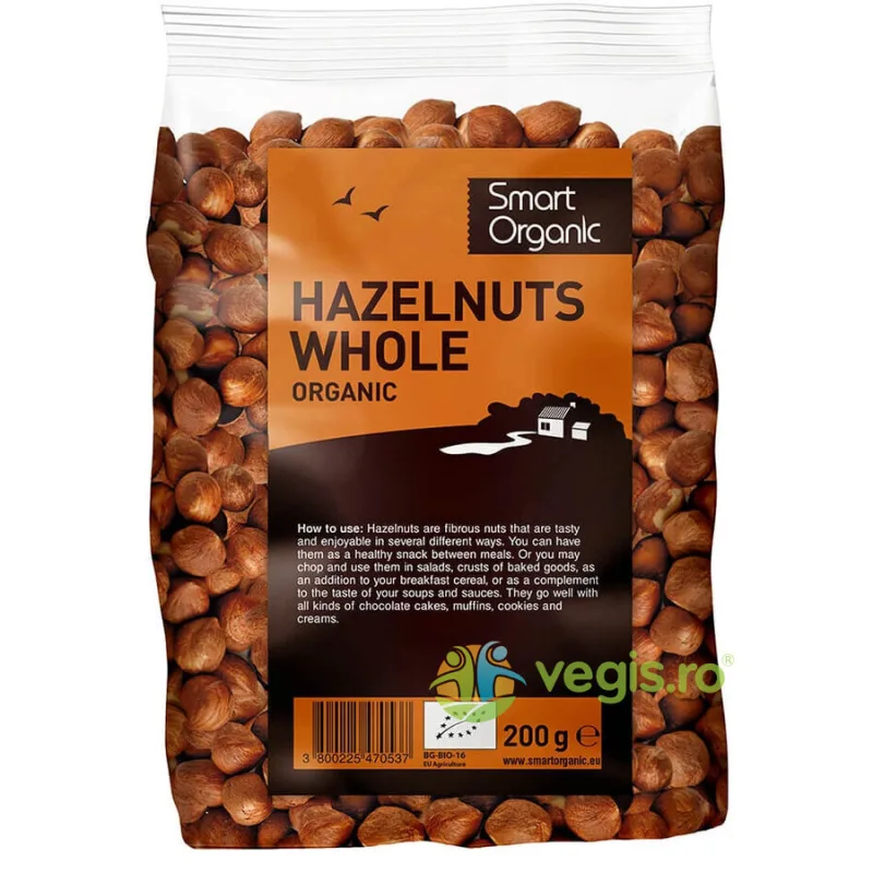 Alune de Padure Crude Ecologice/Bio 200g SMART ORGANIC — preț și oferte