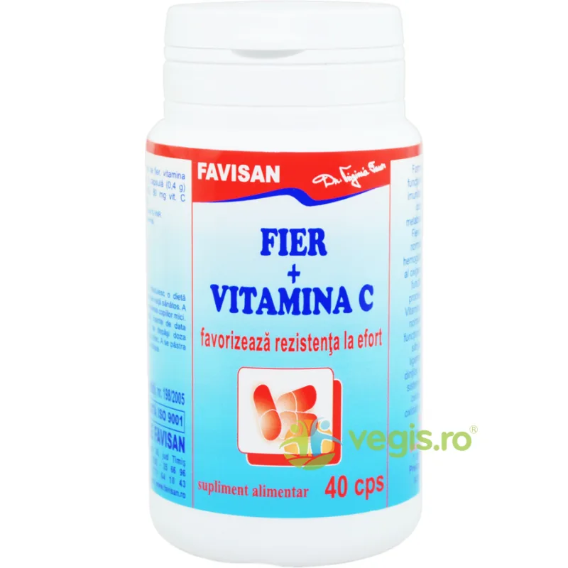 Fier + Vitamina C 40cps Favisan — preț și oferte
