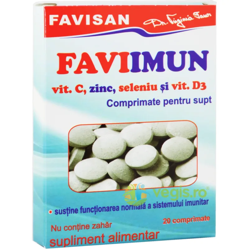 Favi Imun (Vitamina C, Zinc, Seleniu si Vitamina D3) 20cpr Favisan — preț și oferte
