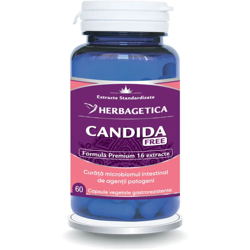 Candida Free 60cps HERBAGETICA — preț și oferte