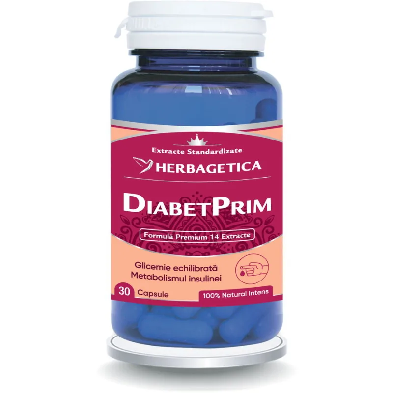 Diabet Prim 30cps HERBAGETICA — preț și oferte