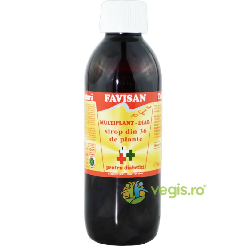 Sirop Multiplant-Diab pentru Diabetici 250ml Favisan — preț și oferte