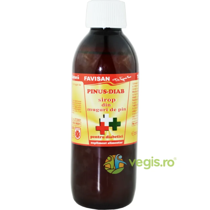 Sirop Pinus-Diab din Muguri de Pin pentru Diabetici 250ml Favisan — preț și oferte