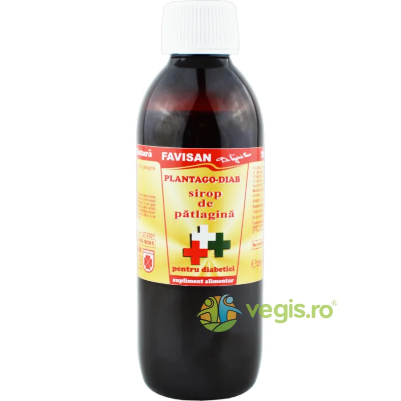 Sirop Plantago-Diab de Patlagina pentru Diabetici 250ml Favisan — preț și oferte
