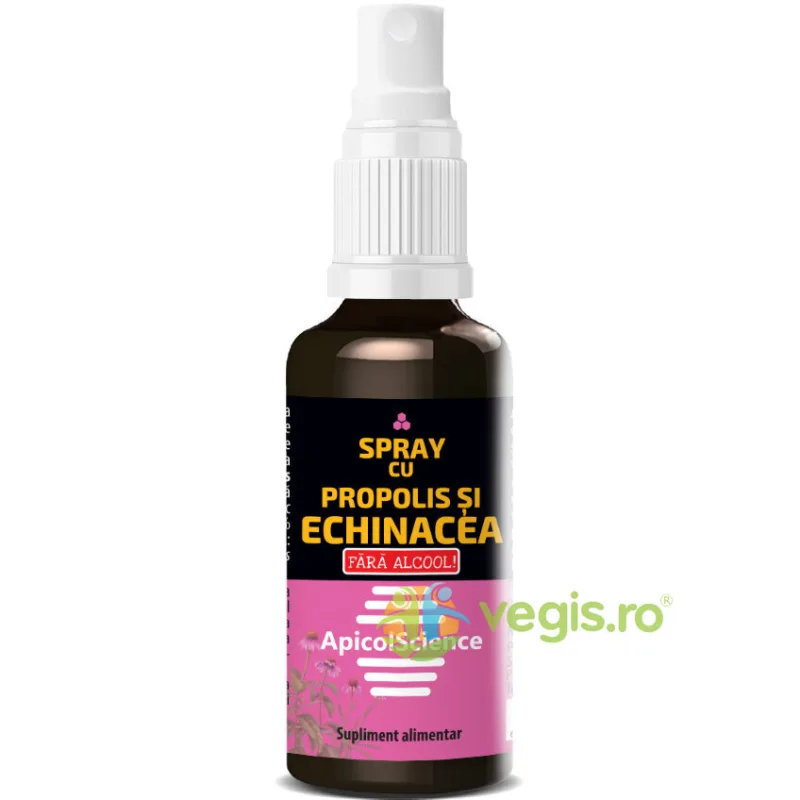 Spray cu Propolis si Echinacea fara Alcool  50ml APICOLSCIENCE — preț și oferte