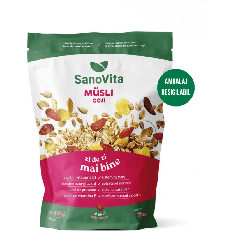 Musli cu Goji  400g SANOVITA — preț și oferte