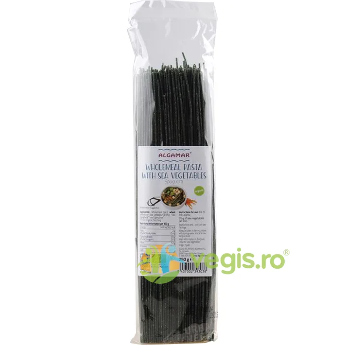 Spaghete Integrale cu Alge Marine Ecologice/Bio 250g ALGAMAR — preț și oferte