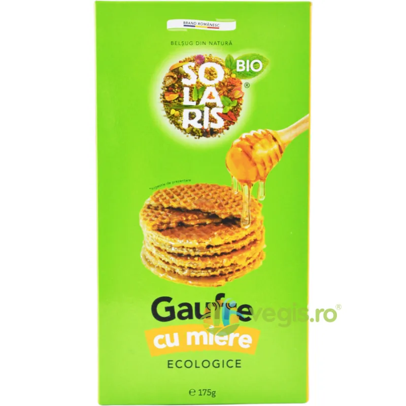 Gaufre cu Miere Ecologice/Bio 175g SOLARIS — preț și oferte