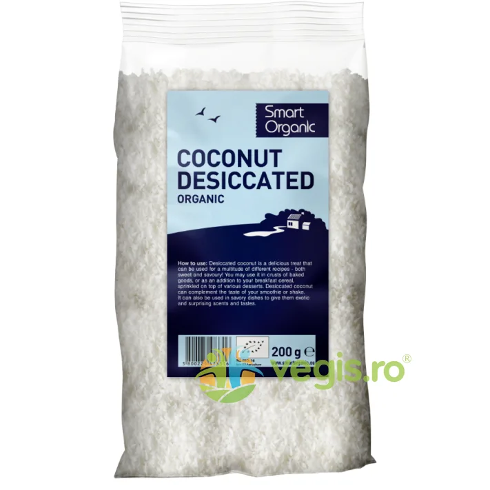 Nuca De Cocos Razuita Ecologica/Bio 200g SMART ORGANIC — preț și oferte