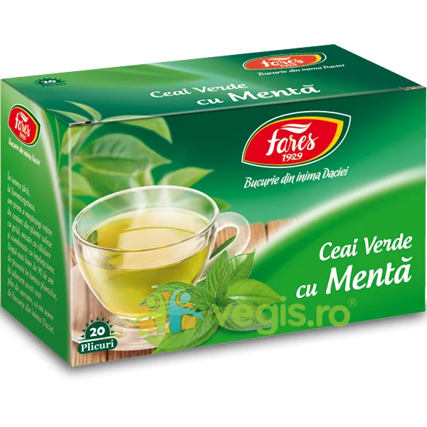 Ceai Verde cu Menta 20dz FARES — preț și oferte